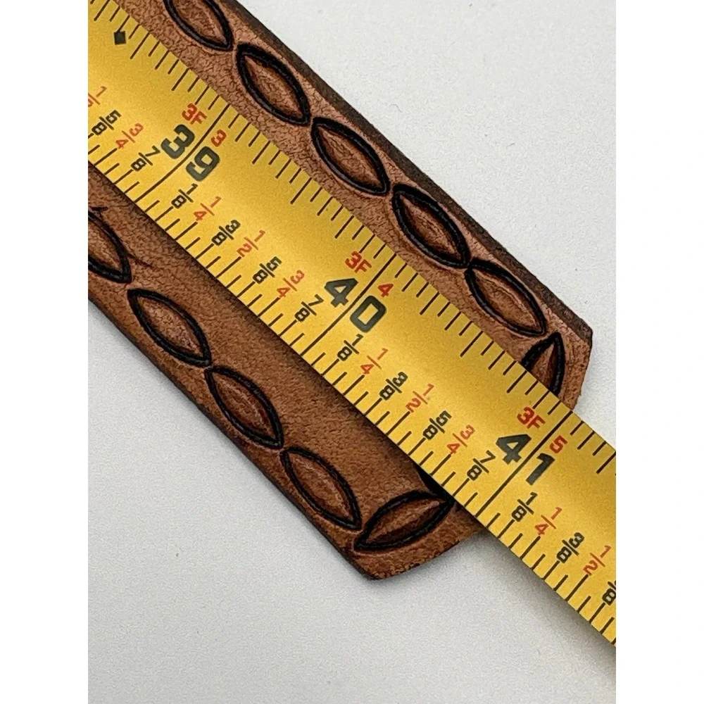Hand Tooled Leather Square Dance Belt Mens 35 